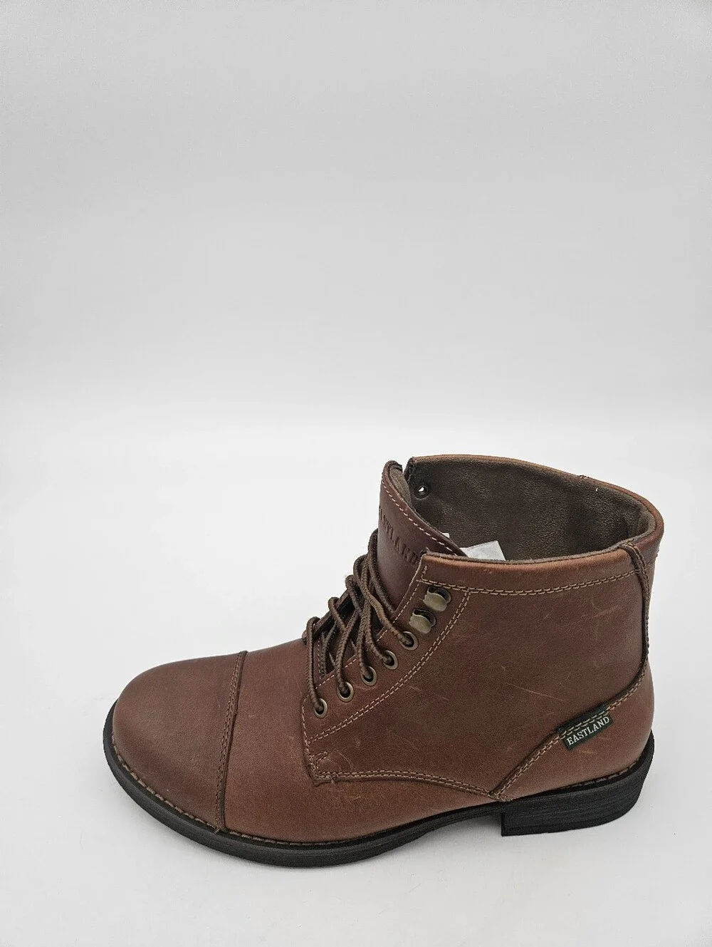 Eastland High Fidelity Boots Mens Brown Leather Ankle Combat Lace Up Size 10D
